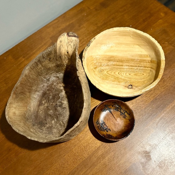 Wood bowl set - Picture 2 of 3
